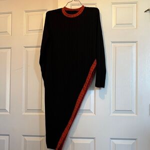 Black Dress with Red Trim